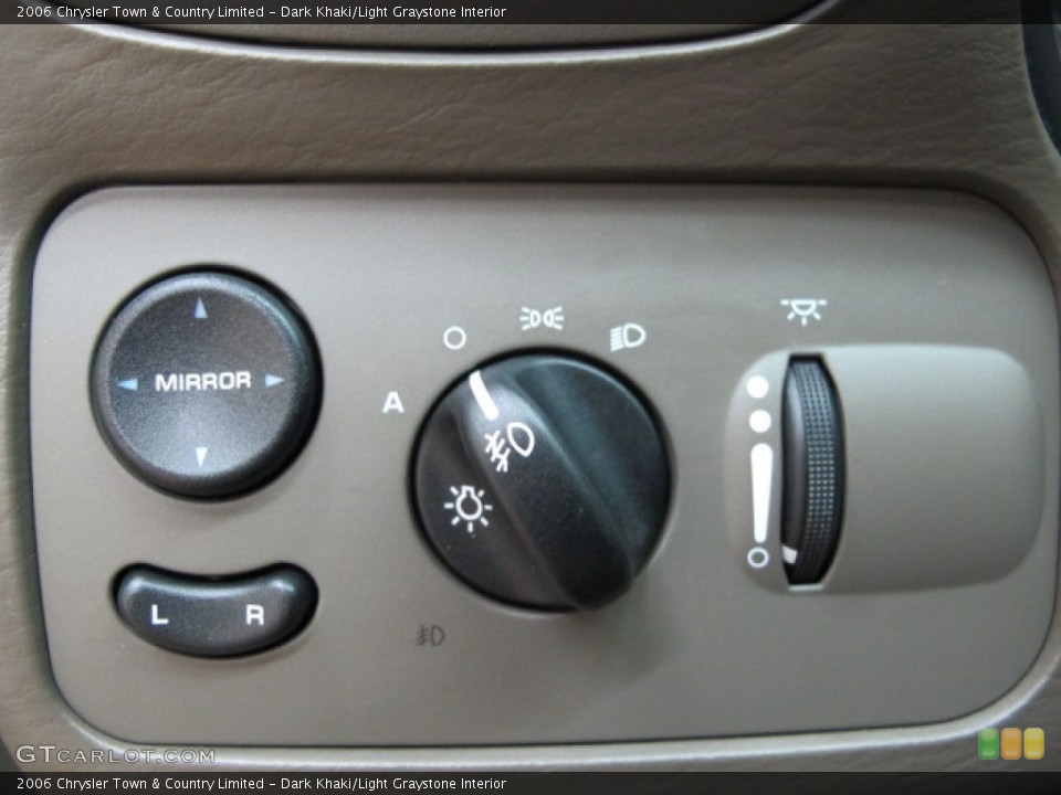 Dark Khaki/Light Graystone Interior Controls for the 2006 Chrysler Town & Country Limited #68611625