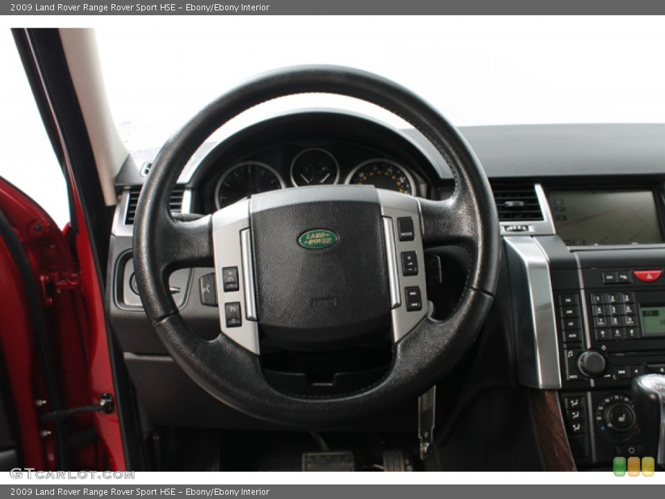 Ebony/Ebony Interior Steering Wheel for the 2009 Land Rover Range Rover Sport HSE #68612813