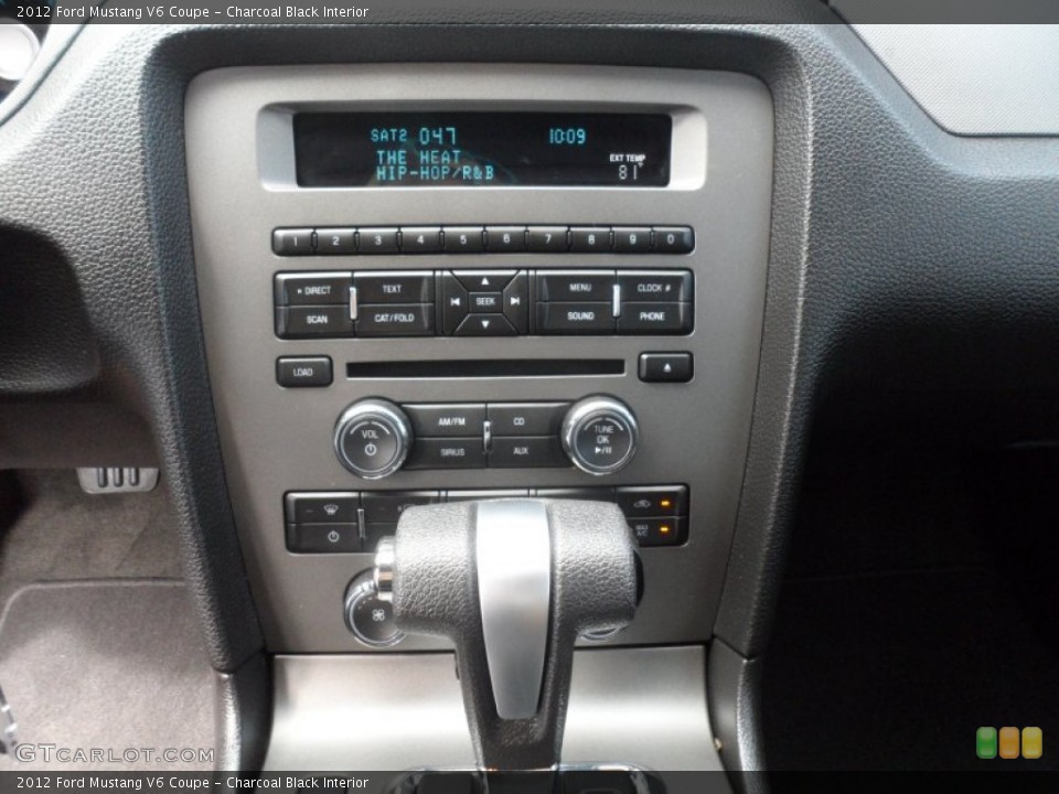 Charcoal Black Interior Controls for the 2012 Ford Mustang V6 Coupe #68612855
