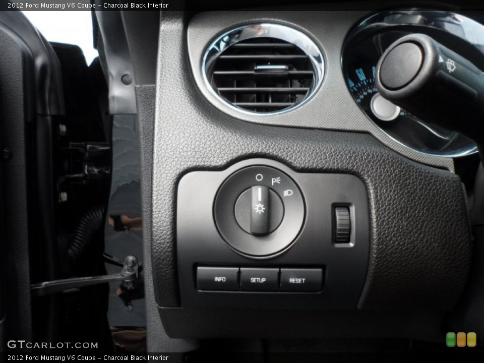 Charcoal Black Interior Controls for the 2012 Ford Mustang V6 Coupe #68612915