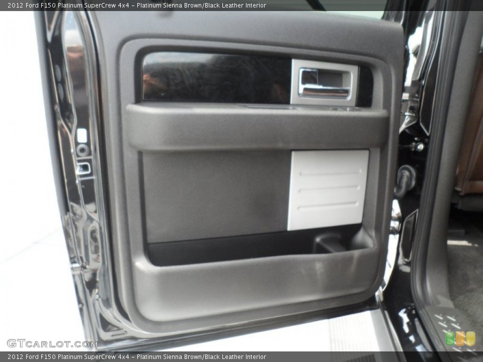 Platinum Sienna Brown/Black Leather Interior Door Panel for the 2012 Ford F150 Platinum SuperCrew 4x4 #68614076