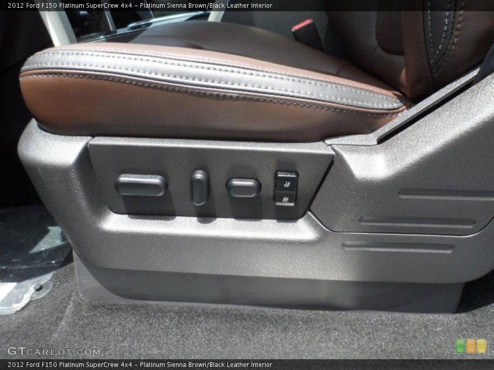 Platinum Sienna Brown/Black Leather Interior Controls for the 2012 Ford F150 Platinum SuperCrew 4x4 #68614130