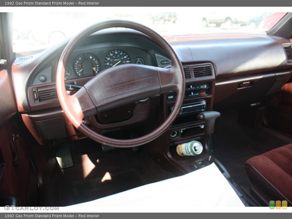 Red Interior Dashboard for the 1992 Geo Prizm  #68614157