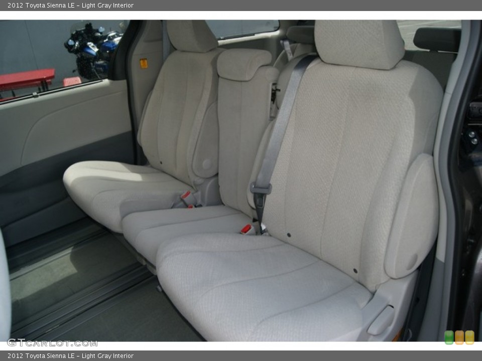 Light Gray Interior Rear Seat for the 2012 Toyota Sienna LE #68615618