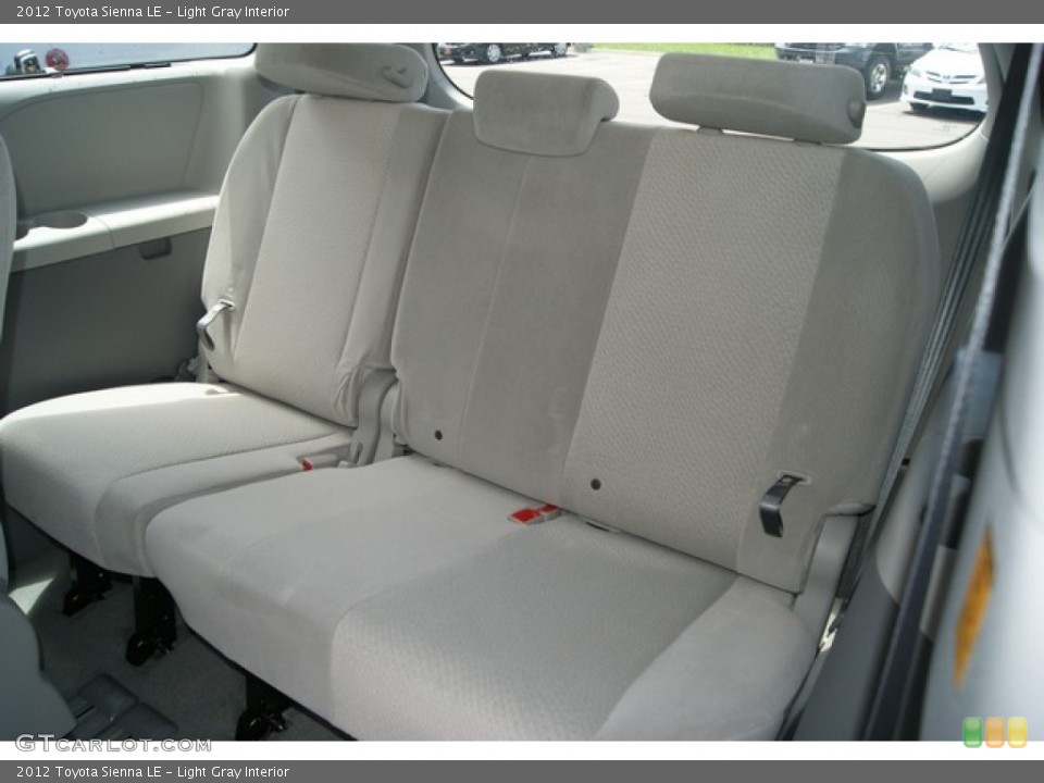 Light Gray Interior Rear Seat for the 2012 Toyota Sienna LE #68615627