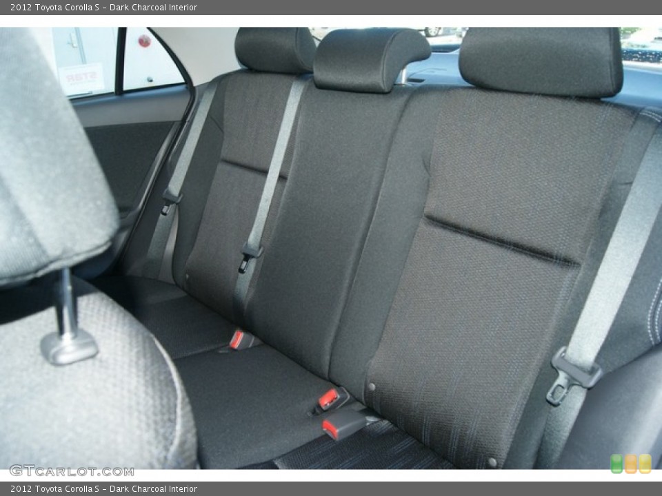 Dark Charcoal Interior Rear Seat for the 2012 Toyota Corolla S #68615924