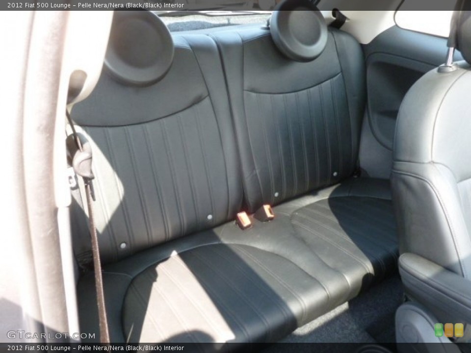 Pelle Nera/Nera (Black/Black) Interior Rear Seat for the 2012 Fiat 500 Lounge #68616305