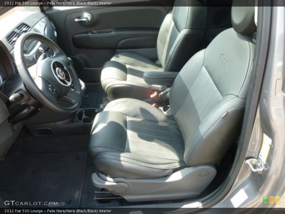 Pelle Nera/Nera (Black/Black) Interior Front Seat for the 2012 Fiat 500 Lounge #68616322