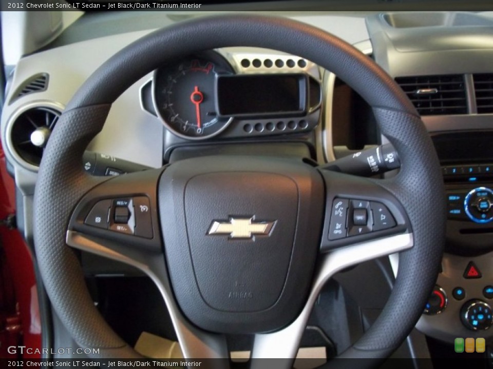 Jet Black/Dark Titanium Interior Steering Wheel for the 2012 Chevrolet Sonic LT Sedan #68616404