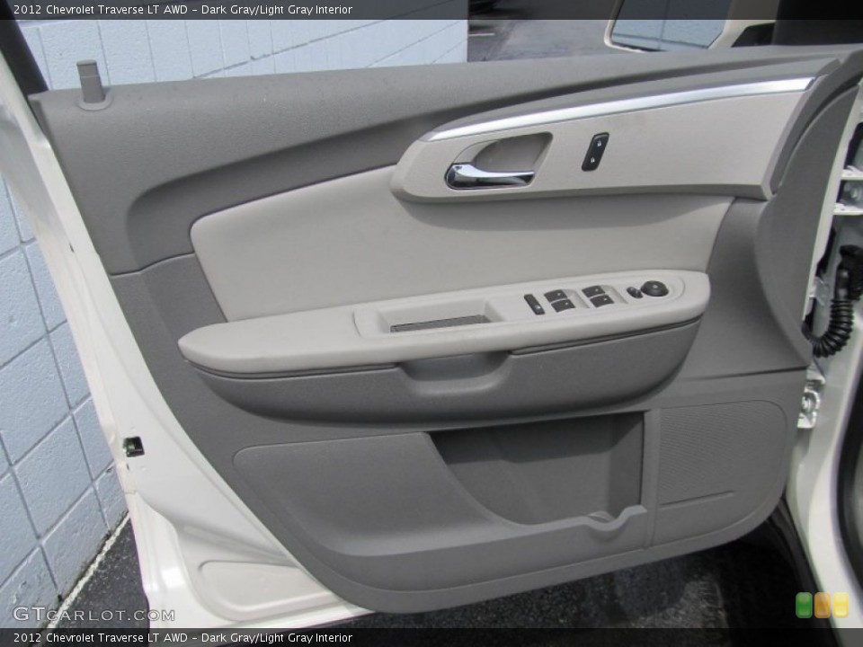 Dark Gray/Light Gray Interior Door Panel for the 2012 Chevrolet Traverse LT AWD #68618321