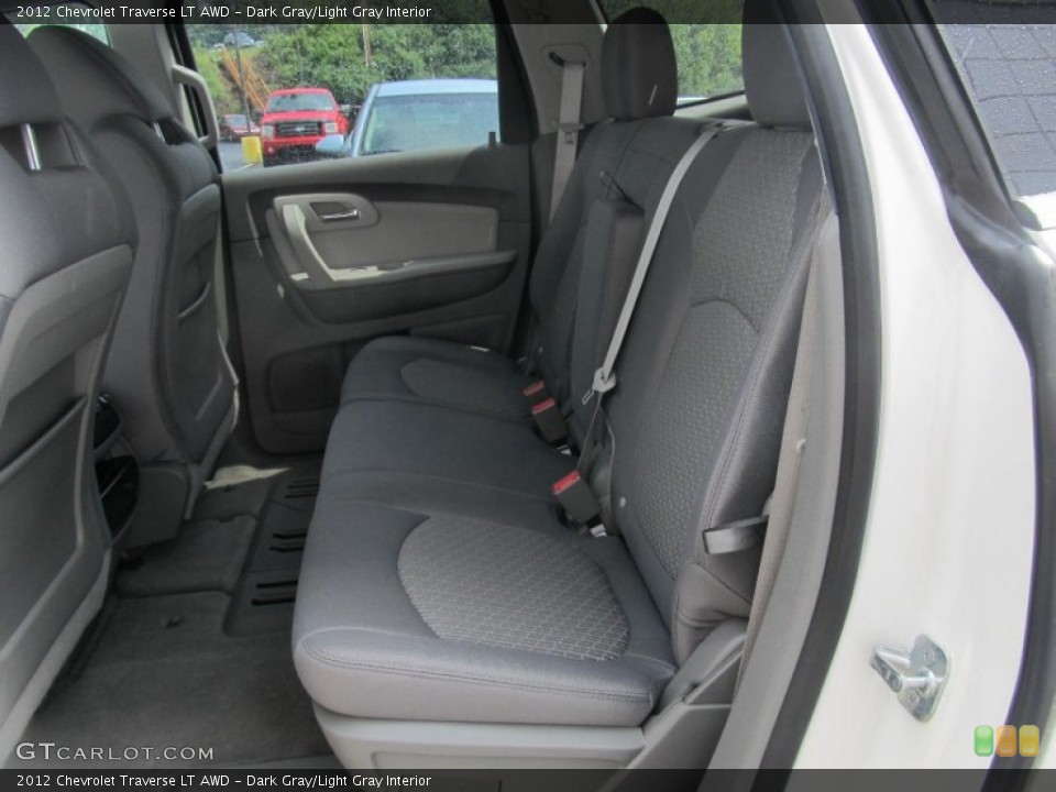 Dark Gray/Light Gray Interior Rear Seat for the 2012 Chevrolet Traverse LT AWD #68618336