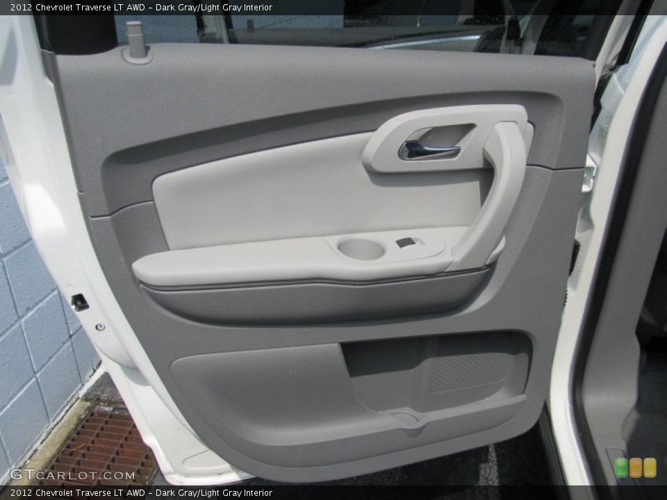 Dark Gray/Light Gray Interior Door Panel for the 2012 Chevrolet Traverse LT AWD #68618342