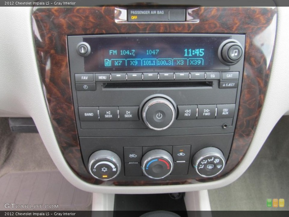 Gray Interior Controls for the 2012 Chevrolet Impala LS #68618582