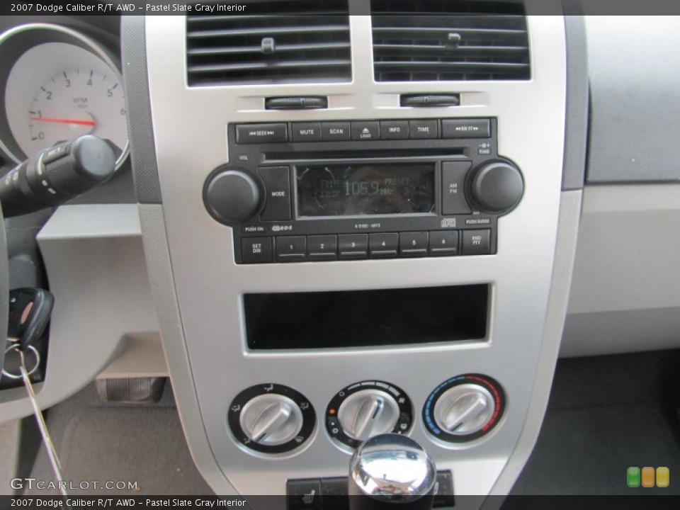 Pastel Slate Gray Interior Controls for the 2007 Dodge Caliber R/T AWD #68619038