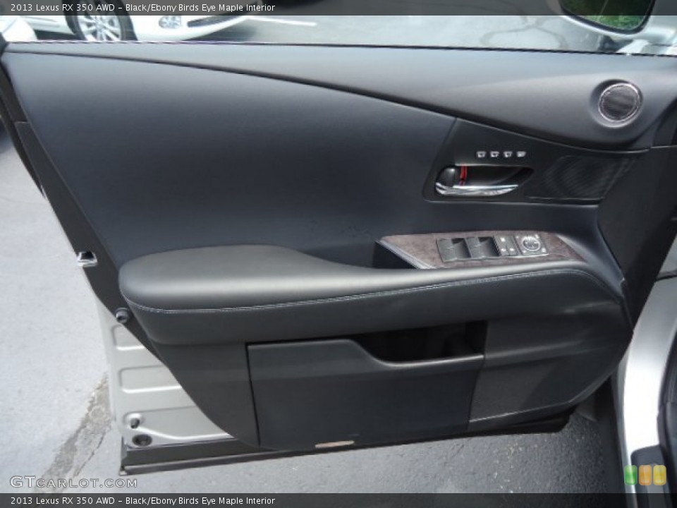 Black/Ebony Birds Eye Maple Interior Door Panel for the 2013 Lexus RX 350 AWD #68619812