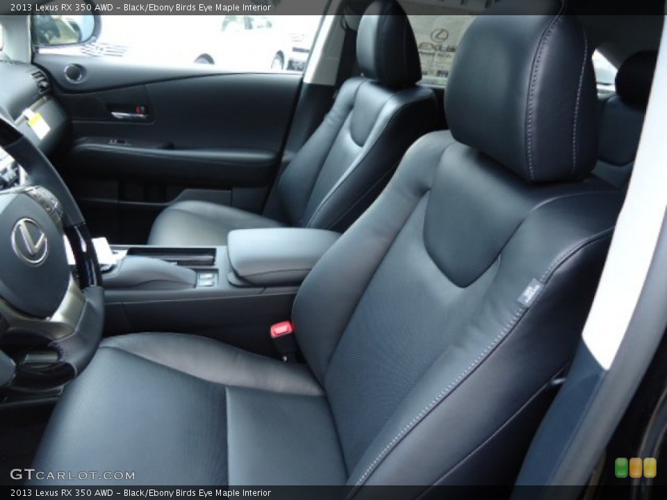 Black/Ebony Birds Eye Maple Interior Photo for the 2013 Lexus RX 350 AWD #68619905