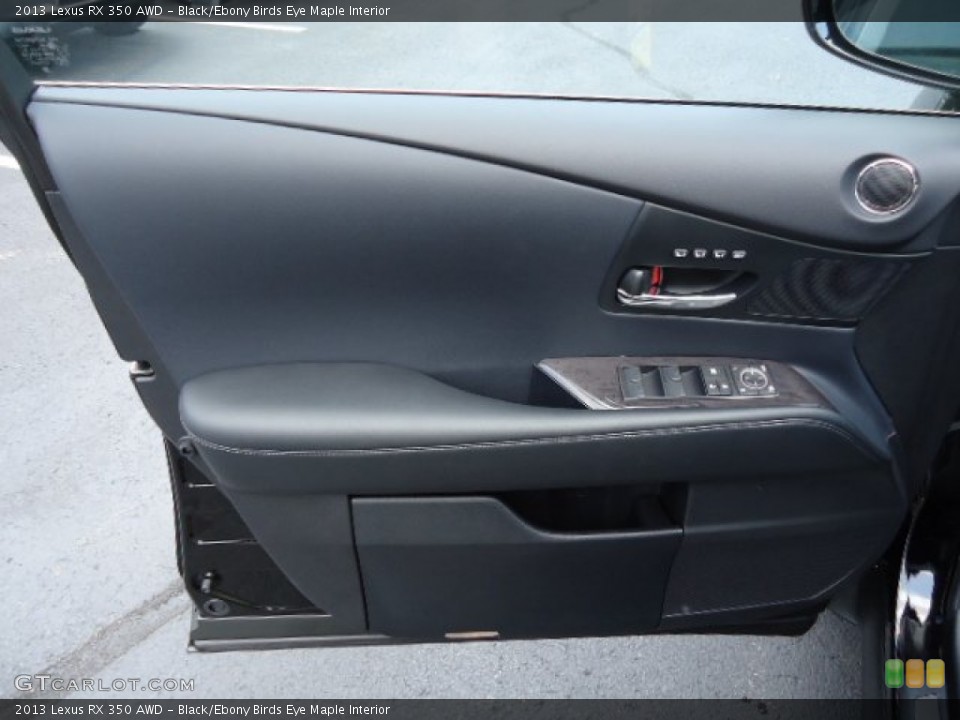 Black/Ebony Birds Eye Maple Interior Door Panel for the 2013 Lexus RX 350 AWD #68619926