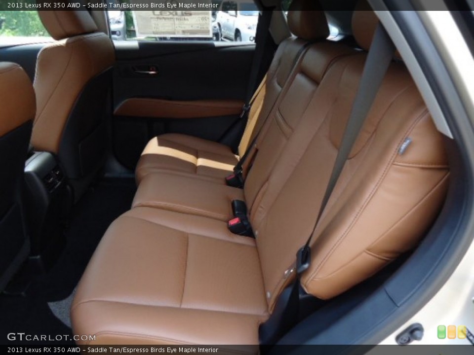 Saddle Tan/Espresso Birds Eye Maple Interior Photo for the 2013 Lexus RX 350 AWD #68620019