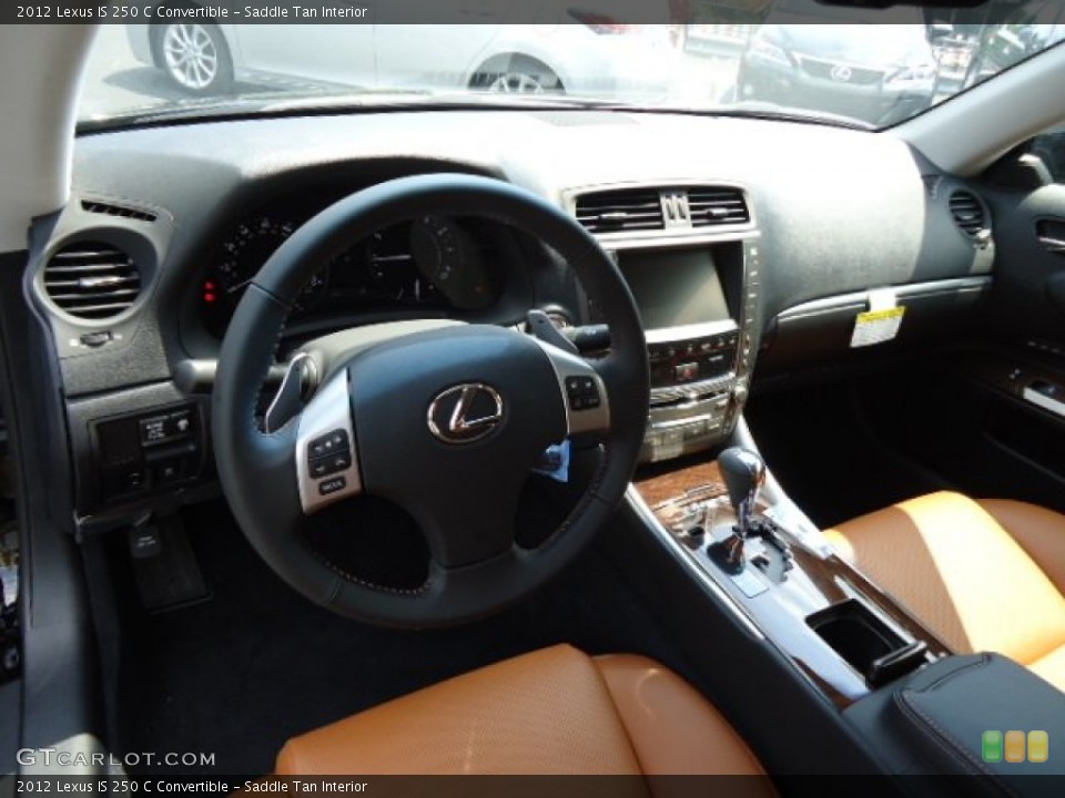 Saddle Tan Interior Dashboard for the 2012 Lexus IS 250 C Convertible #68620136
