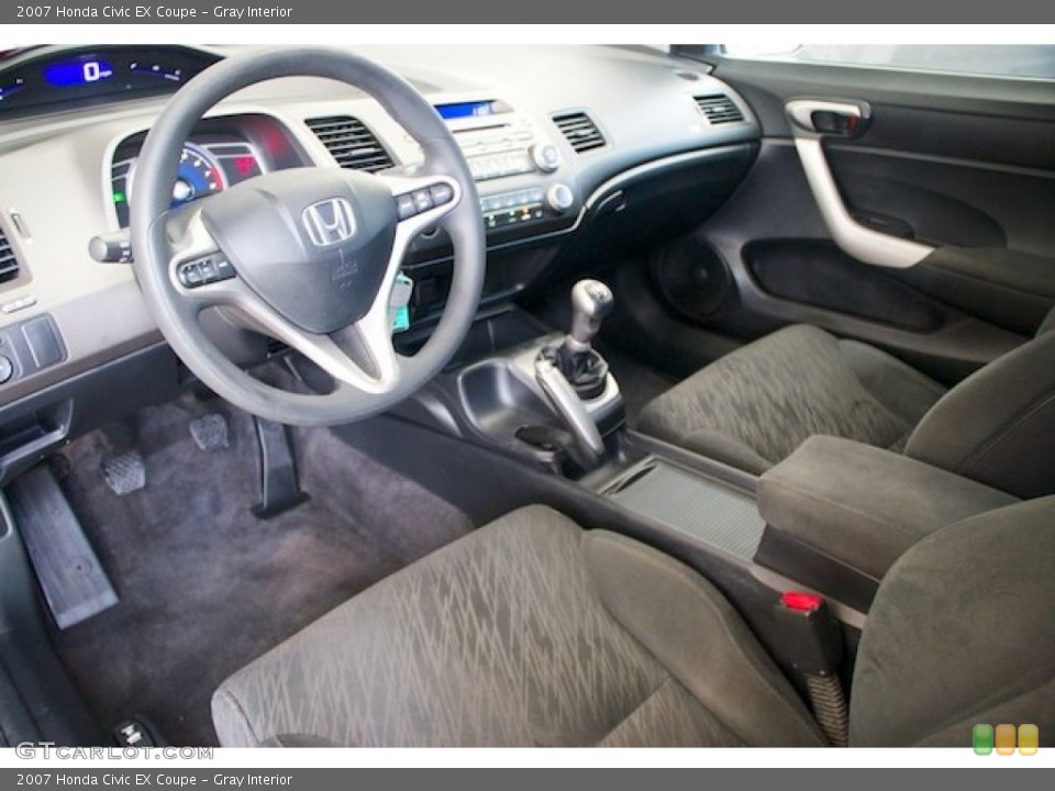 Gray Interior Prime Interior for the 2007 Honda Civic EX Coupe #68621564
