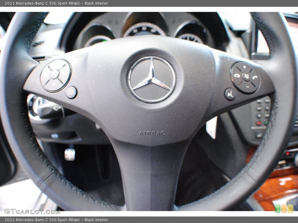 Black Interior Steering Wheel for the 2011 Mercedes-Benz C 300 Sport 4Matic #68623580