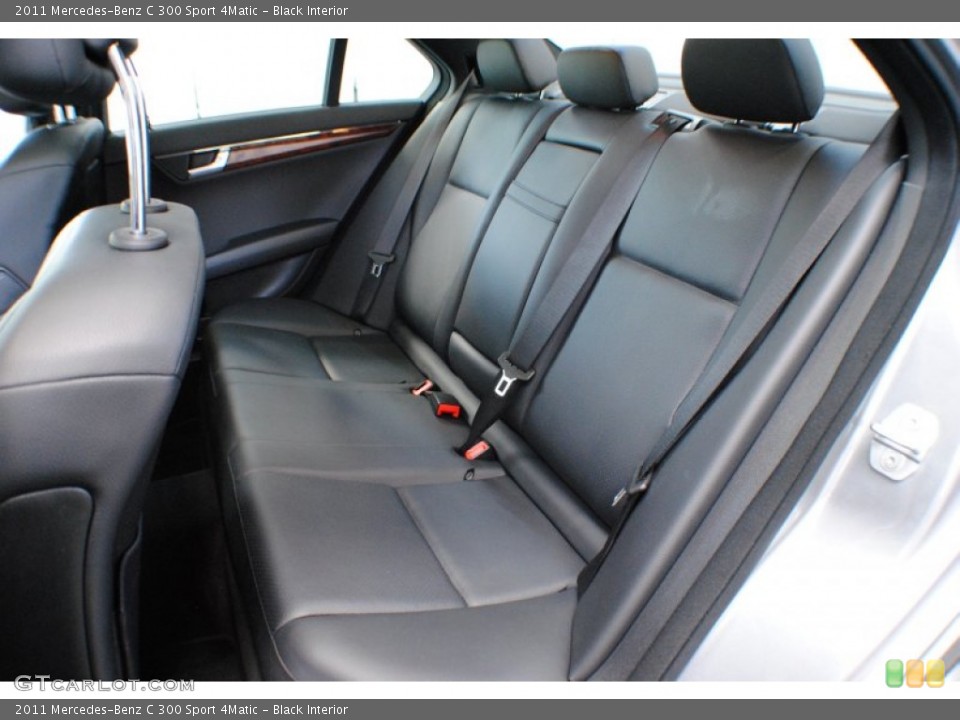 Black Interior Rear Seat for the 2011 Mercedes-Benz C 300 Sport 4Matic #68623592