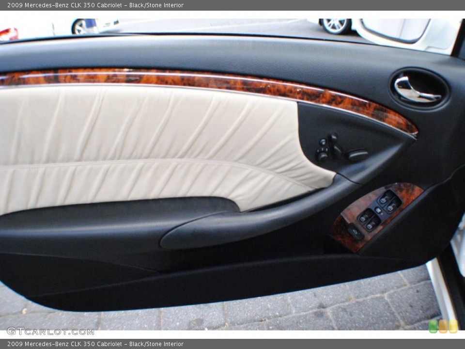Black/Stone Interior Door Panel for the 2009 Mercedes-Benz CLK 350 Cabriolet #68623905
