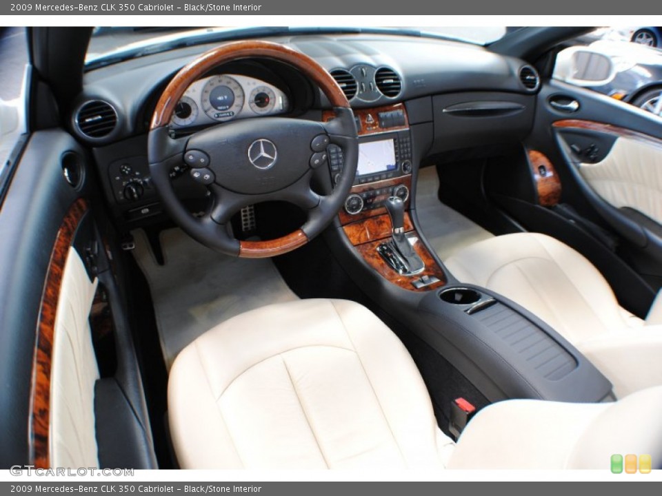 Black/Stone Interior Prime Interior for the 2009 Mercedes-Benz CLK 350 Cabriolet #68623932