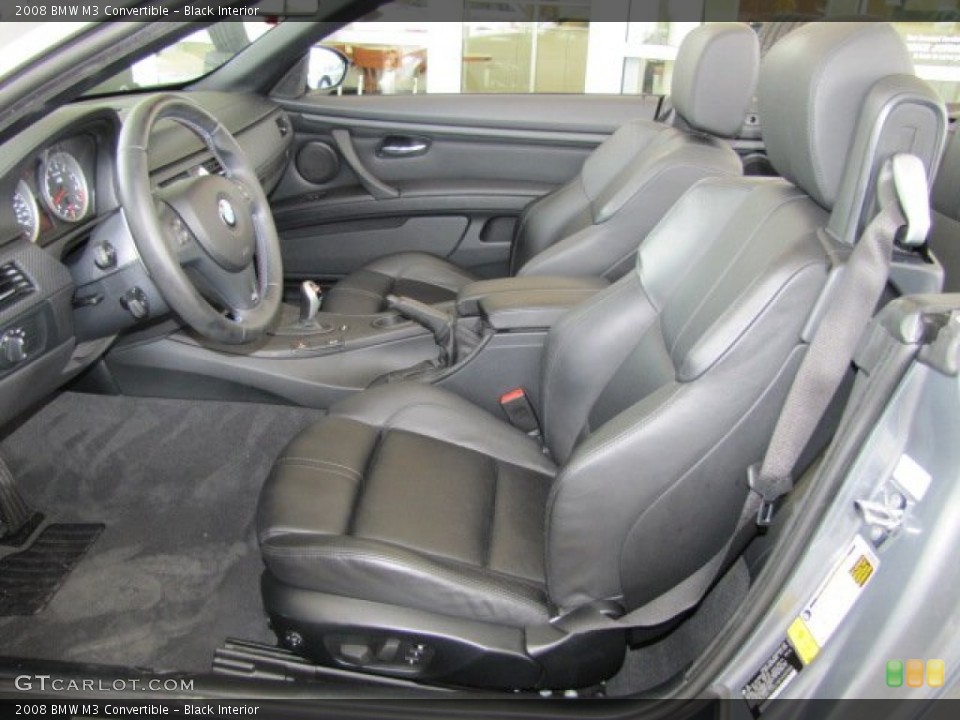 Black Interior Front Seat for the 2008 BMW M3 Convertible #68625159