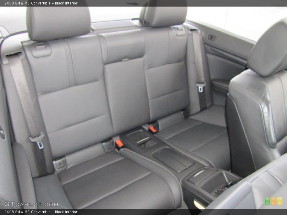Black Interior Rear Seat for the 2008 BMW M3 Convertible #68625202