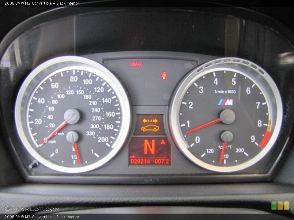 Black Interior Gauges for the 2008 BMW M3 Convertible #68625238
