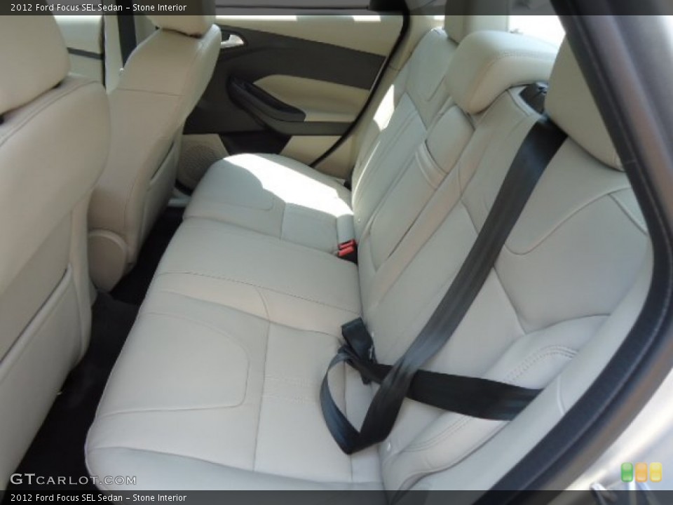 Stone Interior Rear Seat for the 2012 Ford Focus SEL Sedan #68625307