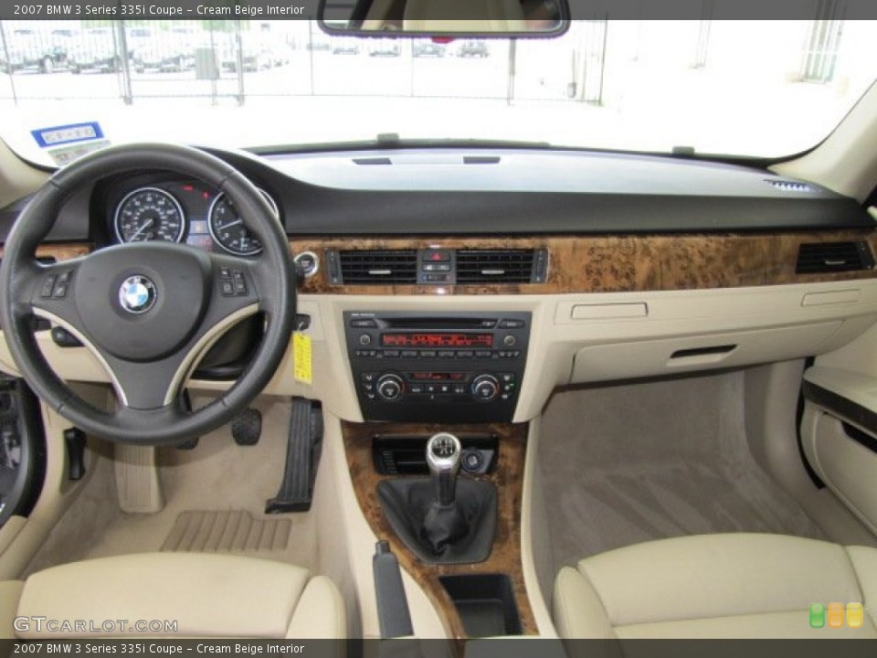 Cream Beige Interior Dashboard for the 2007 BMW 3 Series 335i Coupe #68626016