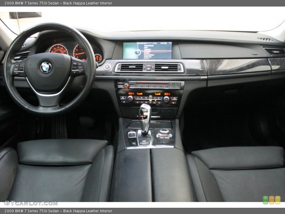 Black Nappa Leather Interior Dashboard for the 2009 BMW 7 Series 750i Sedan #68626050