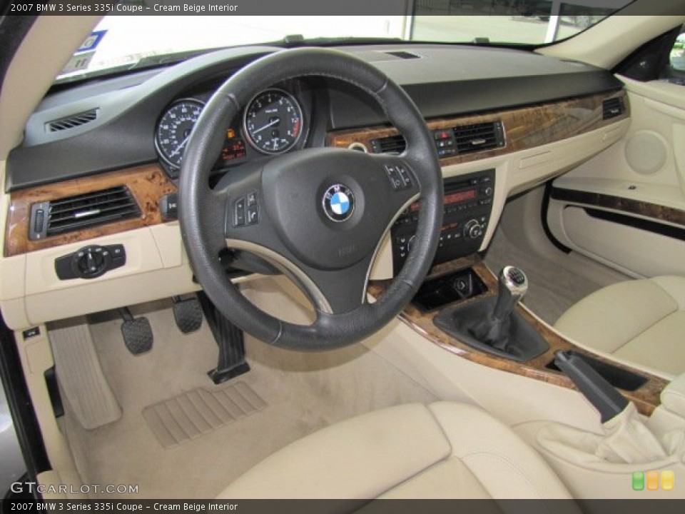 Cream Beige Interior Prime Interior for the 2007 BMW 3 Series 335i Coupe #68626071