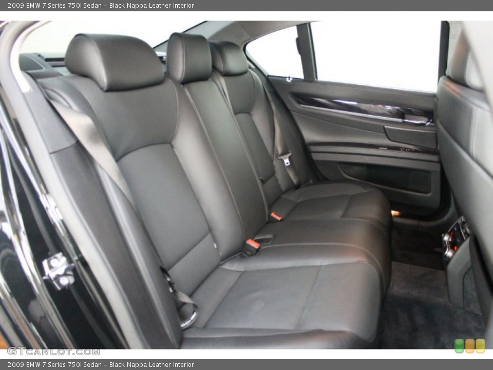 Black Nappa Leather Interior Rear Seat for the 2009 BMW 7 Series 750i Sedan #68626075