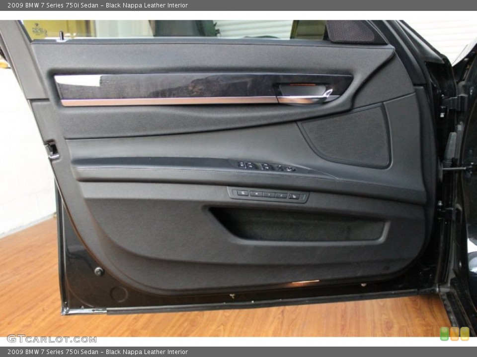 Black Nappa Leather Interior Door Panel for the 2009 BMW 7 Series 750i Sedan #68626081