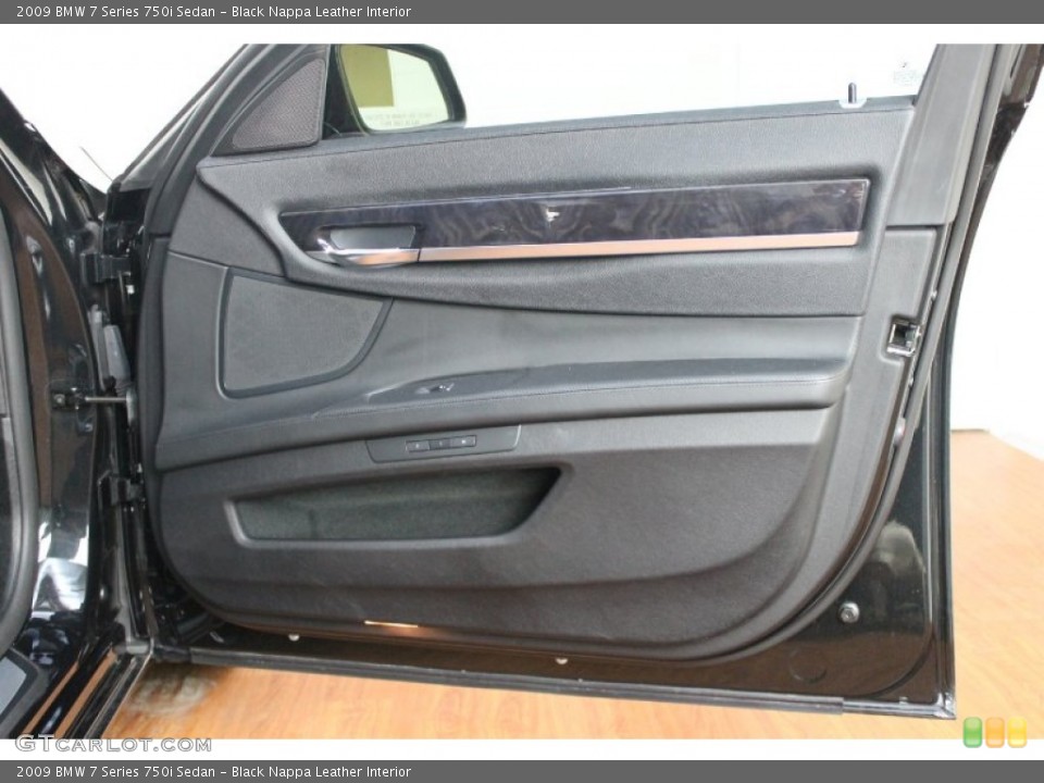 Black Nappa Leather Interior Door Panel for the 2009 BMW 7 Series 750i Sedan #68626087