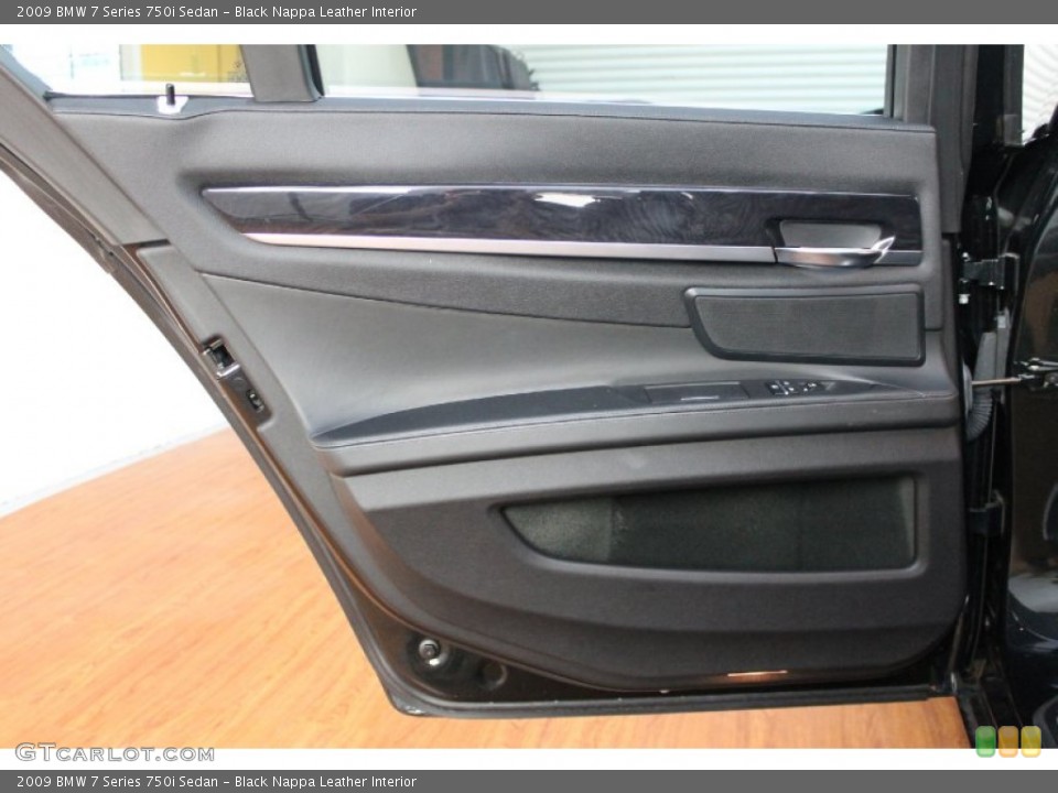 Black Nappa Leather Interior Door Panel for the 2009 BMW 7 Series 750i Sedan #68626093