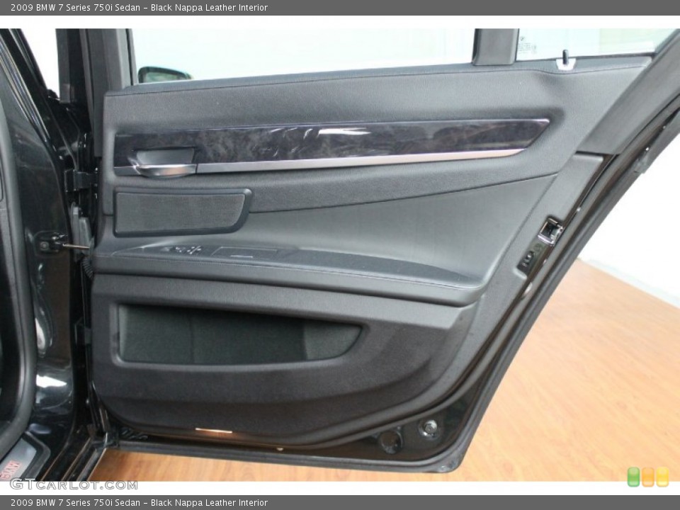 Black Nappa Leather Interior Door Panel for the 2009 BMW 7 Series 750i Sedan #68626099