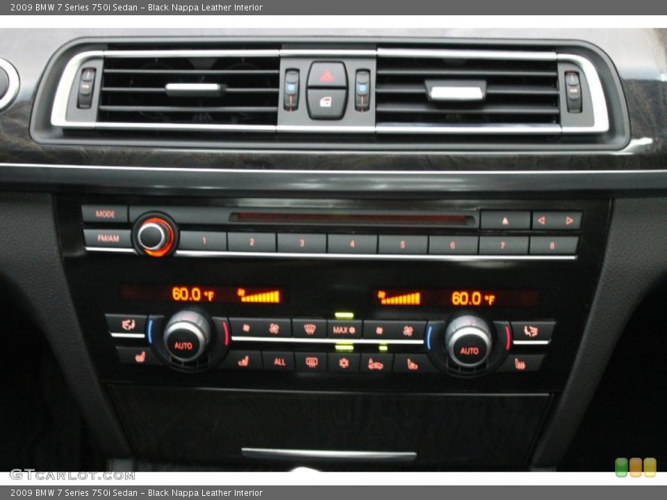Black Nappa Leather Interior Controls for the 2009 BMW 7 Series 750i Sedan #68626105