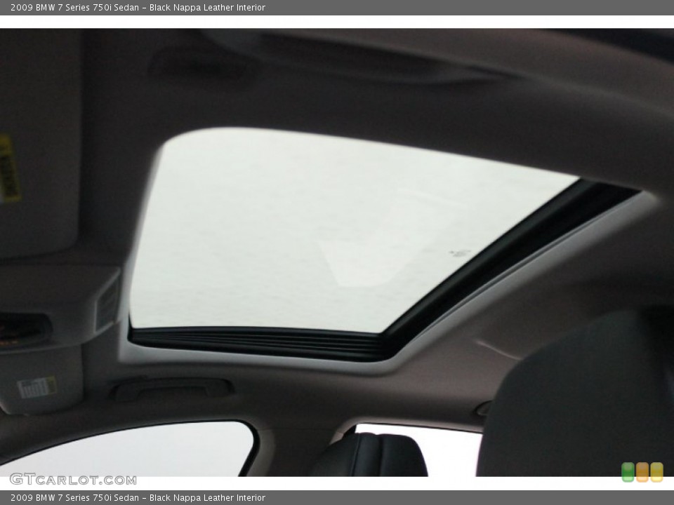 Black Nappa Leather Interior Sunroof for the 2009 BMW 7 Series 750i Sedan #68626197