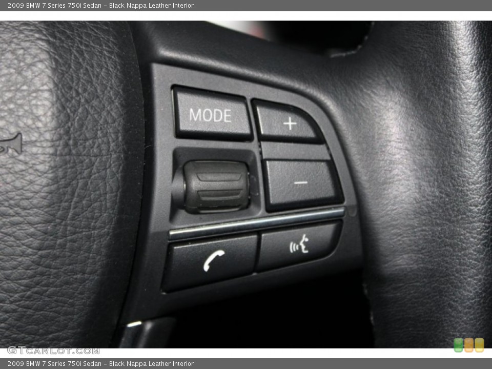 Black Nappa Leather Interior Controls for the 2009 BMW 7 Series 750i Sedan #68626215