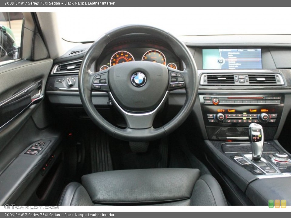 Black Nappa Leather Interior Dashboard for the 2009 BMW 7 Series 750i Sedan #68626260