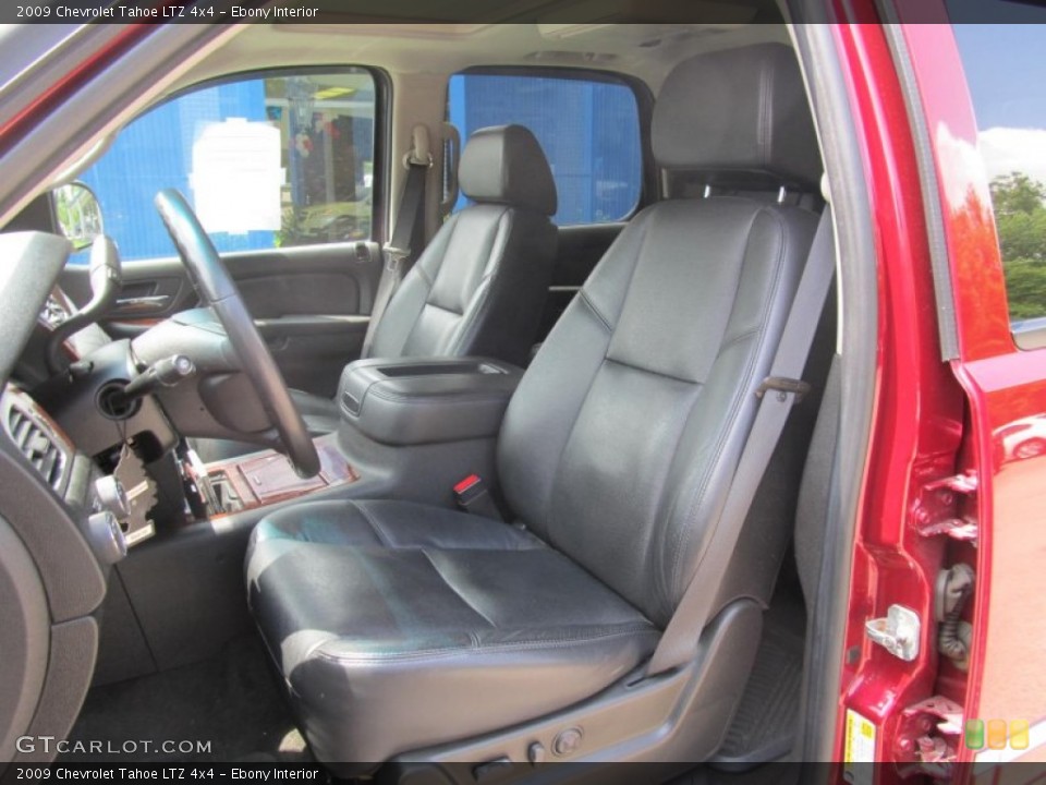 Ebony Interior Front Seat for the 2009 Chevrolet Tahoe LTZ 4x4 #68626575