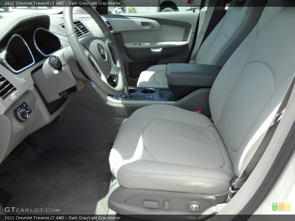 Dark Gray/Light Gray Interior Front Seat for the 2012 Chevrolet Traverse LT AWD #68627678
