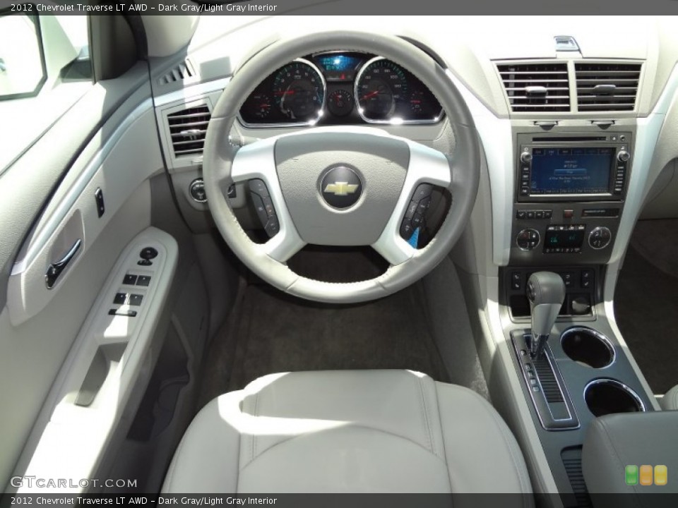 Dark Gray/Light Gray Interior Dashboard for the 2012 Chevrolet Traverse LT AWD #68627699