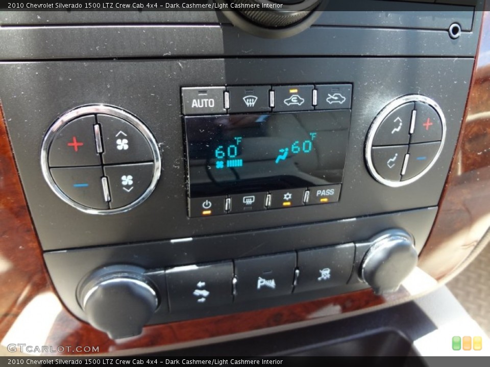 Dark Cashmere/Light Cashmere Interior Controls for the 2010 Chevrolet Silverado 1500 LTZ Crew Cab 4x4 #68627944