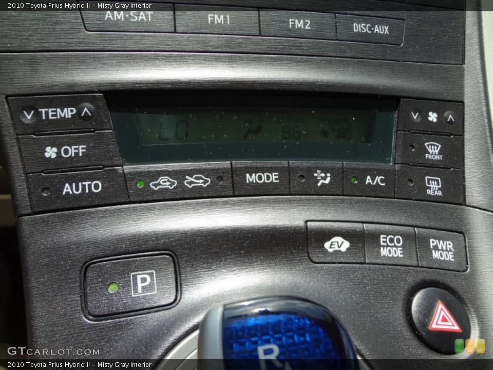 Misty Gray Interior Controls for the 2010 Toyota Prius Hybrid II #68628745