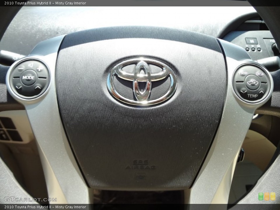 Misty Gray Interior Controls for the 2010 Toyota Prius Hybrid II #68628748